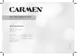 Preview for 32 page of Carmen HD5500 Manual