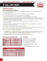 Preview for 2 page of Carnival King 382CM16DBL User Manual