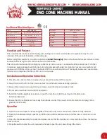 Preview for 3 page of Carnival King ROYALTY Series User Manual