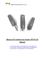 Предварительный просмотр 1 страницы CAROL BTM-210C Manual