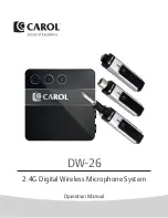 CAROL DW-26 Operation Manual preview