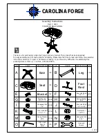 Предварительный просмотр 1 страницы Carolina Forge 3200 Assembly Instructions