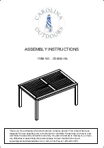 Preview for 1 page of Carolina Outdoors CO6030-OIL Assembly Instructions Manual