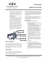 Preview for 2 page of Carolina DSF640 Instruction Manual