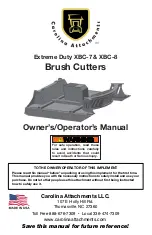 Carolina Extreme Duty XBC-7 Owner'S/Operator'S Manual preview