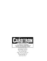 Preview for 42 page of Carotron BLAZER IV Instruction Manual