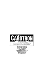 Предварительный просмотр 18 страницы Carotron C14521-001 Instruction Manual