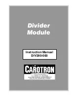 Carotron DIV280-000 Instruction Manual preview