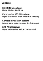 Preview for 3 page of Carp Sounder XRS ACC Operating Instructions Manual