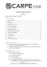 Preview for 1 page of Carpe Iter v3 Manual