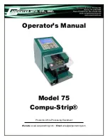 Предварительный просмотр 1 страницы Carpenter MFG. Co., Inc. Compu-Strip 75 Operator'S Manual