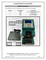 Предварительный просмотр 7 страницы Carpenter MFG. Co., Inc. Compu-Strip 75 Operator'S Manual