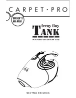 Carpet Pro teeny tiny TANK Owner'S Manual preview