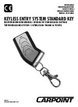 CARPOINT Keyless entry system standard key User Manual предпросмотр