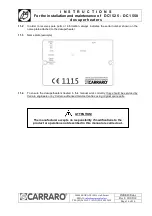 Предварительный просмотр 16 страницы CARRARO DC1525 Instructions Manual