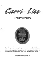 Carriage Carri-Lite 2001 Owner'S Manual preview