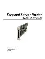 Предварительный просмотр 1 страницы Carrier Access Terminal Server Router Quick Start Manual