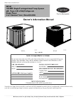 Carrier 024-036 Owner'S Information Manual preview