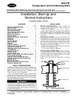 Предварительный просмотр 1 страницы Carrier 05FY/HY Series Installation, Start-Up And Service Instructions Manual