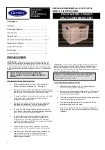 Preview for 1 page of Carrier 07KHP Installation Manual