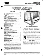 Carrier 09DK054 Installation, Start-Up And Service Instructions Manual preview