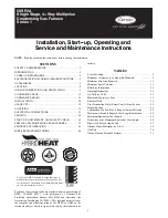 Preview for 1 page of Carrier 1 Series Installation, Start-Up, Operating And Service And Maintenance Instructions