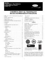 Carrier 110 Series Installation, Start-Up, Operating And Service And Maintenance Instructions preview