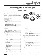 Preview for 2 page of Carrier 120 Series Installation, Start-Up, Operating And Service And Maintenance Instructions