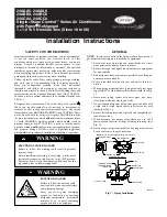 Preview for 1 page of Carrier 24AAA5 Installation Instructions Manual