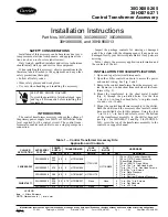 Preview for 1 page of Carrier 30GX900006 Installation Instructions Manual