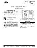 Предварительный просмотр 1 страницы Carrier 30HWA Series Installation Instructions