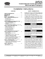 Preview for 1 page of Carrier 30XV140-500 Installation Instructions Manual