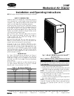 Carrier 31MF Installation And Operating Instructions preview