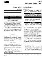 Preview for 1 page of Carrier 33CSZRP-06 Installation Instructions