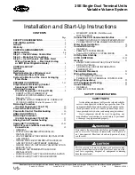 Carrier 35E Installation And Start-Up Instructions Manual preview