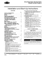 Carrier 35L Series Installation And Start-Up Instructions Manual preview