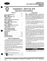 Carrier 38AH044 Installation And Service Instructions Manual preview