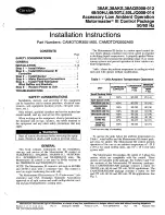 Preview for 1 page of Carrier 38AK Installation Instructions Manual