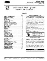 Carrier 38AKS028 Installation, Start-Up And Service Instructions Manual предпросмотр