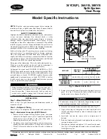 Предварительный просмотр 1 страницы Carrier 38AYB Specific Instructions