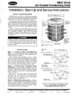 Carrier 38EC Installation, Start-Up And Service Instructions Manual preview