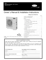 Preview for 1 page of Carrier 38GJ Series Owner'S Manual & Installation Instructions