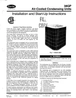 Carrier 38GP Installation And Start-Up Instructions Manual preview