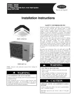 Preview for 1 page of Carrier 38HDF Installation Instructions Manual