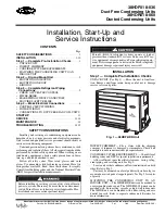 Preview for 1 page of Carrier 38HDF018 --- --- ---3 Installation, Start-Up And Service Instructions Manual