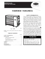 Preview for 1 page of Carrier 38QRF018 --- --- ---3 Installation Instructions Manual