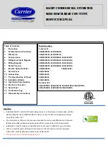 Preview for 1 page of Carrier 38QUA009DS Service Manual