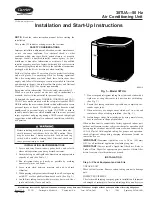 Preview for 1 page of Carrier 38TUA Installation And Start-Up Instructions Manual