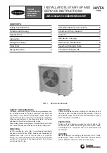 Carrier 38VTA040 Installation, Start-Up And Service Instructions Manual preview