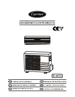 Preview for 1 page of Carrier 38YE009(012) Installation Manual